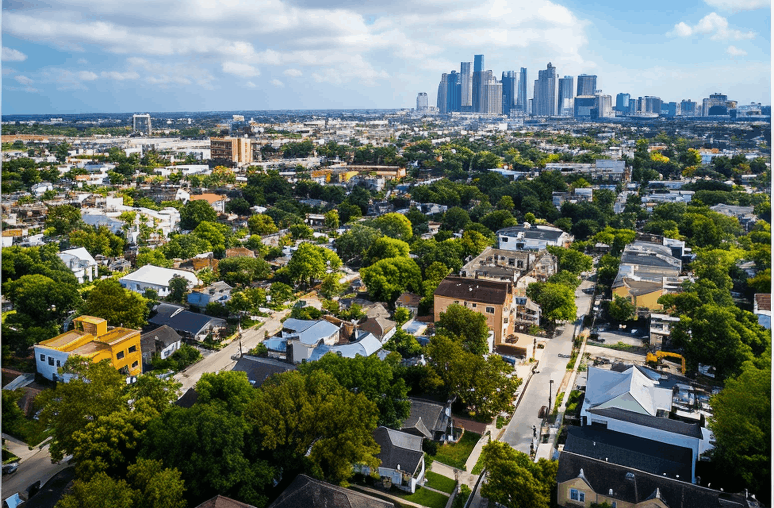 Houston-area neighborhood photograph; illustrative collection image, not a verified pool listing